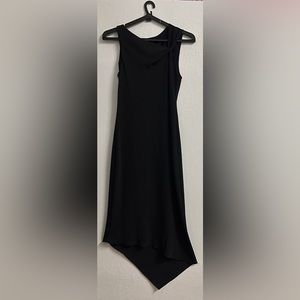 SL Fashions midi dress with asymmetrical neckline and hem-never worn